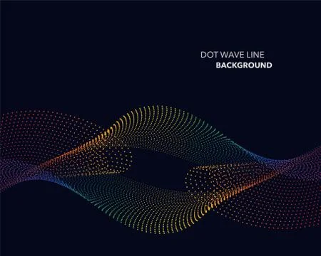 Elegant abstract vector spectrum rainbow gradient wave dot line futuristic st Illustrazione stock