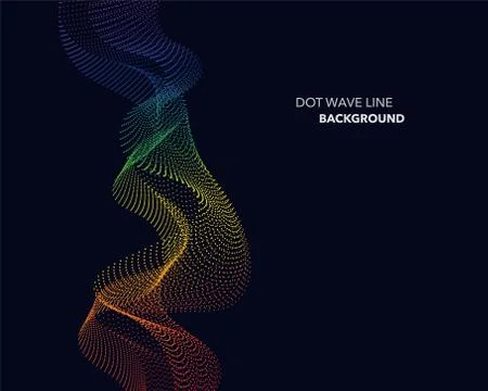 Elegant abstract vector spectrum rainbow gradient wave dot line futuristic st イラスト素材