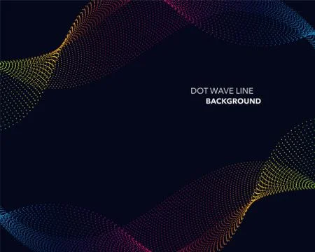 Elegant abstract vector spectrum rainbow gradient wave dot line futuristic st Stock Illustration