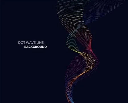 Elegant abstract vector spectrum rainbow gradient wave dot line futuristic st 스톡 일러스트