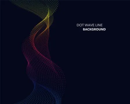 Elegant abstract vector spectrum rainbow gradient wave dot line futuristic st 스톡 일러스트
