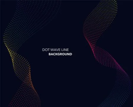 Elegant abstract vector spectrum rainbow gradient wave dot line futuristic st イラスト素材
