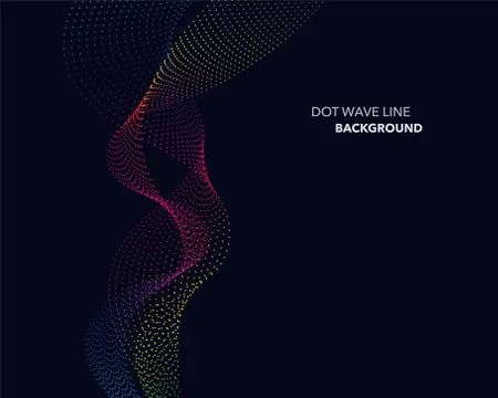 Elegant abstract vector spectrum rainbow gradient wave dot line futuristic st Illustrazione stock