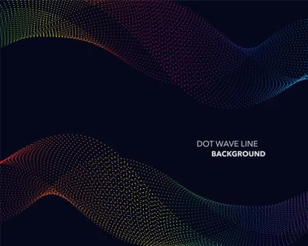 Elegant abstract vector spectrum rainbow gradient wave dot line futuristic st 스톡 일러스트