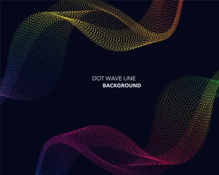 Elegant abstract vector spectrum rainbow gradient wave dot line futuristic st イラスト素材