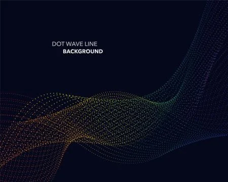 Elegant abstract vector spectrum rainbow gradient wave dot line futuristic st Stock Illustration