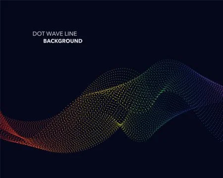 Elegant abstract vector spectrum rainbow gradient wave dot line futuristic st 스톡 일러스트