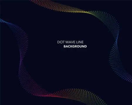 Elegant abstract vector spectrum rainbow gradient wave dot line futuristic st Illustrazione stock