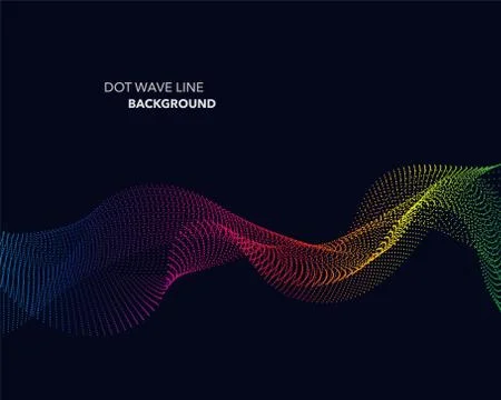 Elegant abstract vector spectrum rainbow gradient wave dot line futuristic st 스톡 일러스트