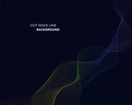Elegant abstract vector spectrum rainbow gradient wave dot line futuristic st Stock Illustration