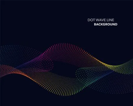 Elegant abstract vector spectrum rainbow gradient wave dot line futuristic st Stock Illustration