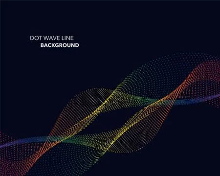 Elegant abstract vector spectrum rainbow gradient wave dot line futuristic st Stock Illustration