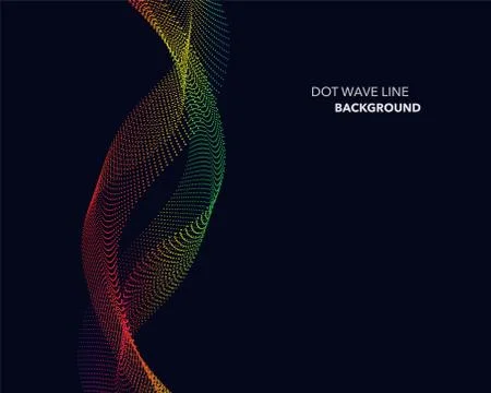 Elegant abstract vector spectrum rainbow gradient wave dot line futuristic st Stock Illustration