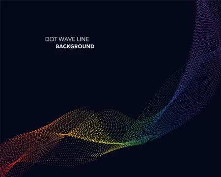Elegant abstract vector spectrum rainbow gradient wave dot line futuristic st Illustrazione stock