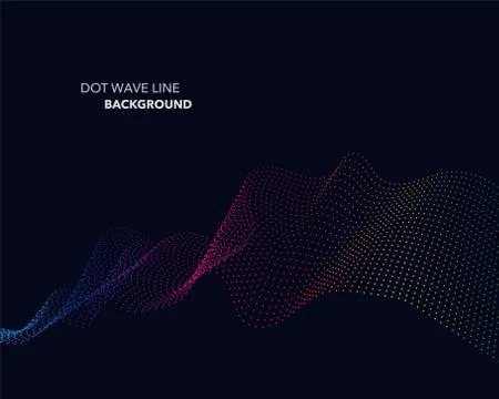 Elegant abstract vector spectrum rainbow gradient wave dot line futuristic st Illustrazione stock