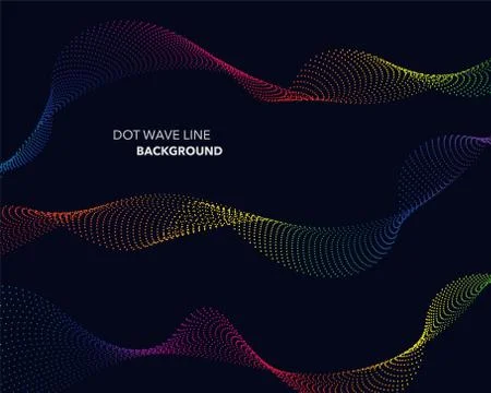 Elegant abstract vector spectrum rainbow gradient wave dot line futuristic st Illustrazione stock