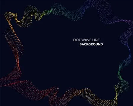 Elegant abstract vector spectrum rainbow gradient wave dot line futuristic st Stock Illustration