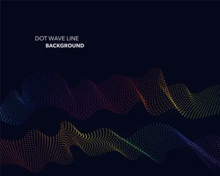 Elegant abstract vector spectrum rainbow gradient wave dot line futuristic st 스톡 일러스트
