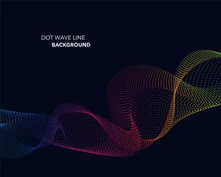 Elegant abstract vector spectrum rainbow gradient wave dot line futuristic st 스톡 일러스트