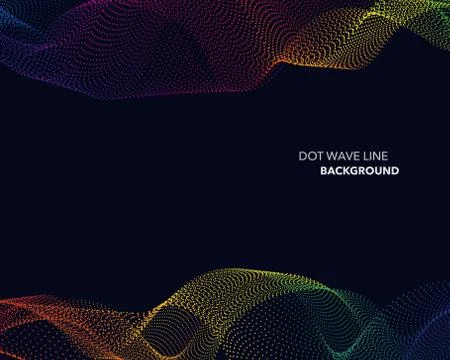 Elegant abstract vector spectrum rainbow gradient wave dot line futuristic st Illustrazione stock