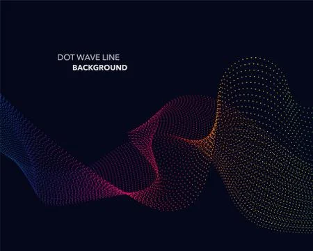 Elegant abstract vector spectrum rainbow gradient wave dot line futuristic st イラスト素材