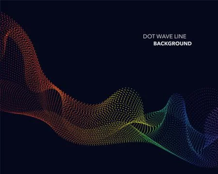 Elegant abstract vector spectrum rainbow gradient wave dot line futuristic st 스톡 일러스트