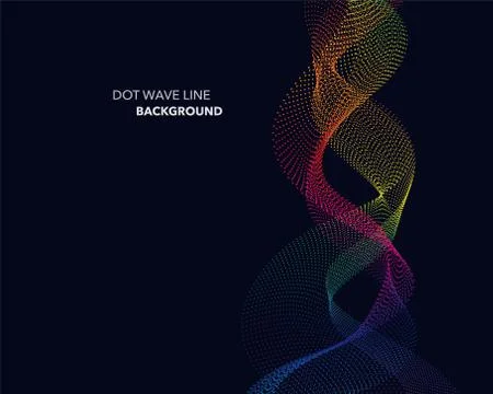Elegant abstract vector spectrum rainbow gradient wave dot line futuristic st Illustrazione stock