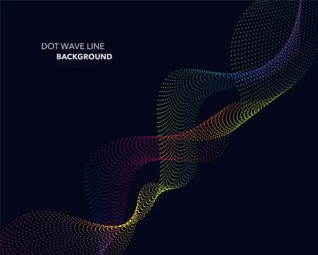 Elegant abstract vector spectrum rainbow gradient wave dot line futuristic st 스톡 일러스트