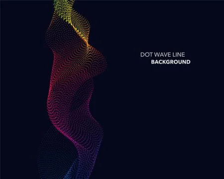 Elegant abstract vector spectrum rainbow gradient wave dot line futuristic st 스톡 일러스트