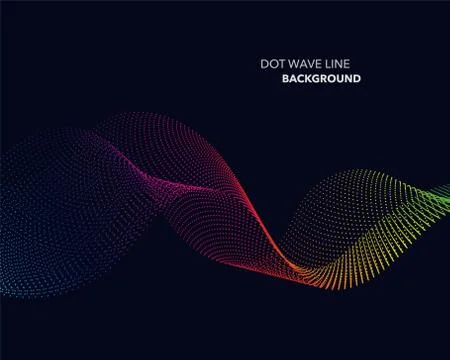 Elegant abstract vector spectrum rainbow gradient wave dot line futuristic st イラスト素材