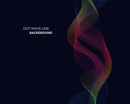 Elegant abstract vector spectrum rainbow gradient wave dot line futuristic st イラスト素材