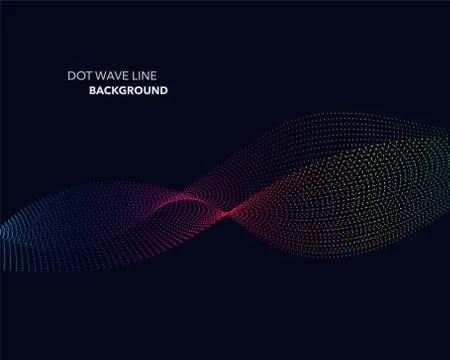 Elegant abstract vector spectrum rainbow gradient wave dot line futuristic st イラスト素材