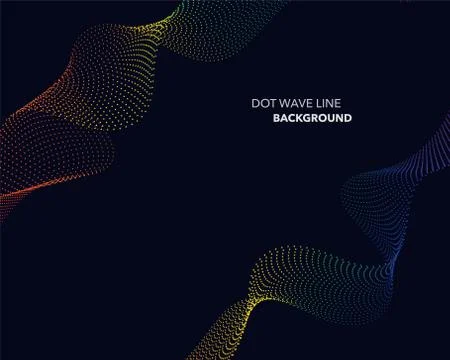 Elegant abstract vector spectrum rainbow gradient wave dot line futuristic st Stock Illustration