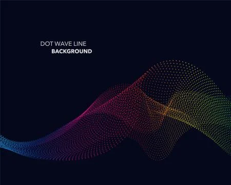 Elegant abstract vector spectrum rainbow gradient wave dot line futuristic st イラスト素材