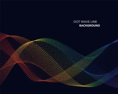 Elegant abstract vector spectrum rainbow gradient wave dot line futuristic st イラスト素材
