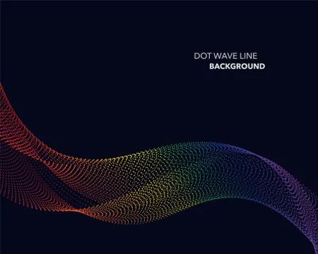 Elegant abstract vector spectrum rainbow gradient wave dot line futuristic st イラスト素材