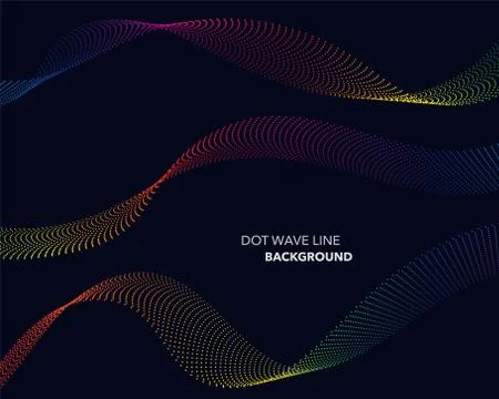 Elegant abstract vector spectrum rainbow gradient wave dot line futuristic st 스톡 일러스트