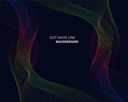 Elegant abstract vector spectrum rainbow gradient wave dot line futuristic st 스톡 일러스트