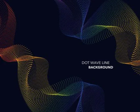 Elegant abstract vector spectrum rainbow gradient wave dot line futuristic st 스톡 일러스트