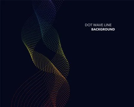 Elegant abstract vector spectrum rainbow gradient wave dot line futuristic st Stock Illustration