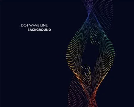 Elegant abstract vector spectrum rainbow gradient wave dot line futuristic st Stockillustratie