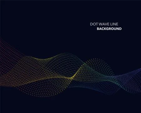 Elegant abstract vector spectrum rainbow gradient wave dot line futuristic st 스톡 일러스트