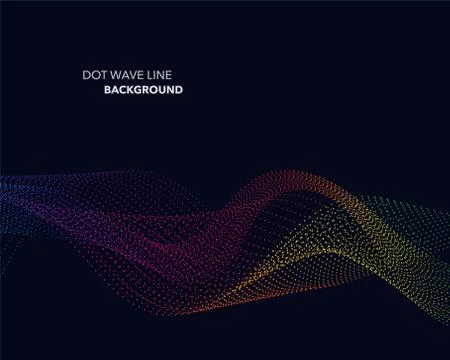 Elegant abstract vector spectrum rainbow gradient wave dot line futuristic st 스톡 일러스트