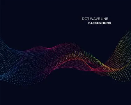 Elegant abstract vector spectrum rainbow gradient wave dot line futuristic st 스톡 일러스트