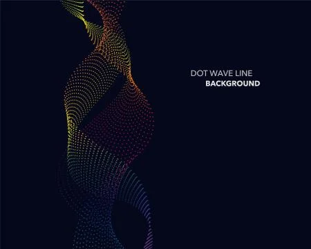 Elegant abstract vector spectrum rainbow gradient wave dot line futuristic st 스톡 일러스트