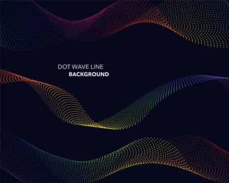 Elegant abstract vector spectrum rainbow gradient wave dot line futuristic st イラスト素材