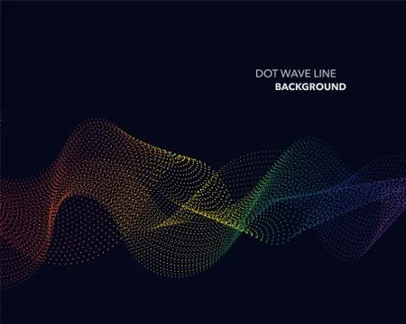 Elegant abstract vector spectrum rainbow gradient wave dot line futuristic st イラスト素材