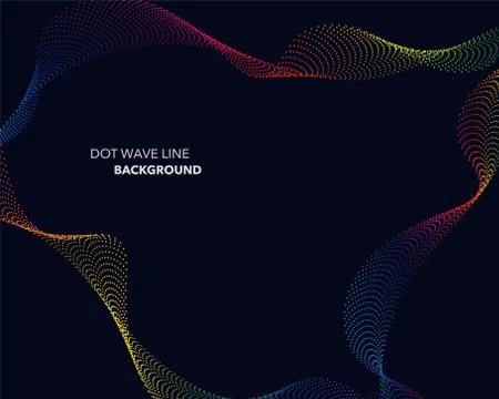 Elegant abstract vector spectrum rainbow gradient wave dot line futuristic st 스톡 일러스트