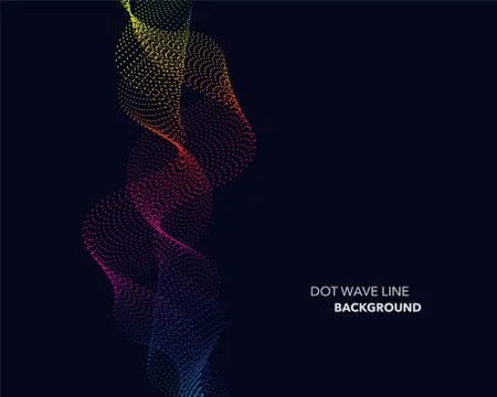 Elegant abstract vector spectrum rainbow gradient wave dot line futuristic st Stock Illustration