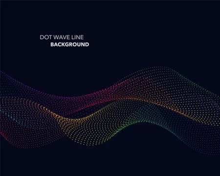 Elegant abstract vector spectrum rainbow gradient wave dot line futuristic st イラスト素材